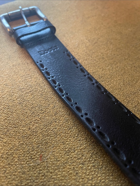 Roots Accessories - Roots Black Leather Belt with Silver-Tone Buckle